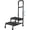Black, variant on SAFH 2 Step Stool with Handle - Adjustable Height, Non-Slip Pedals & Glow Strips for Elderly, Seniors, Bath, Kitchen