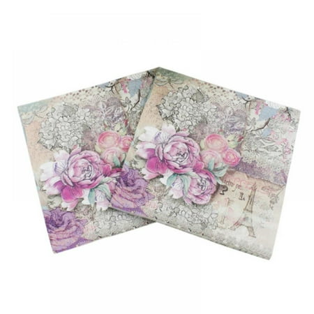 Colorful Printed Napkins  2-ply Printed Paper Napkins for Weeding Dinner and Party 20 Pcs/bag 13 X 13 Inch