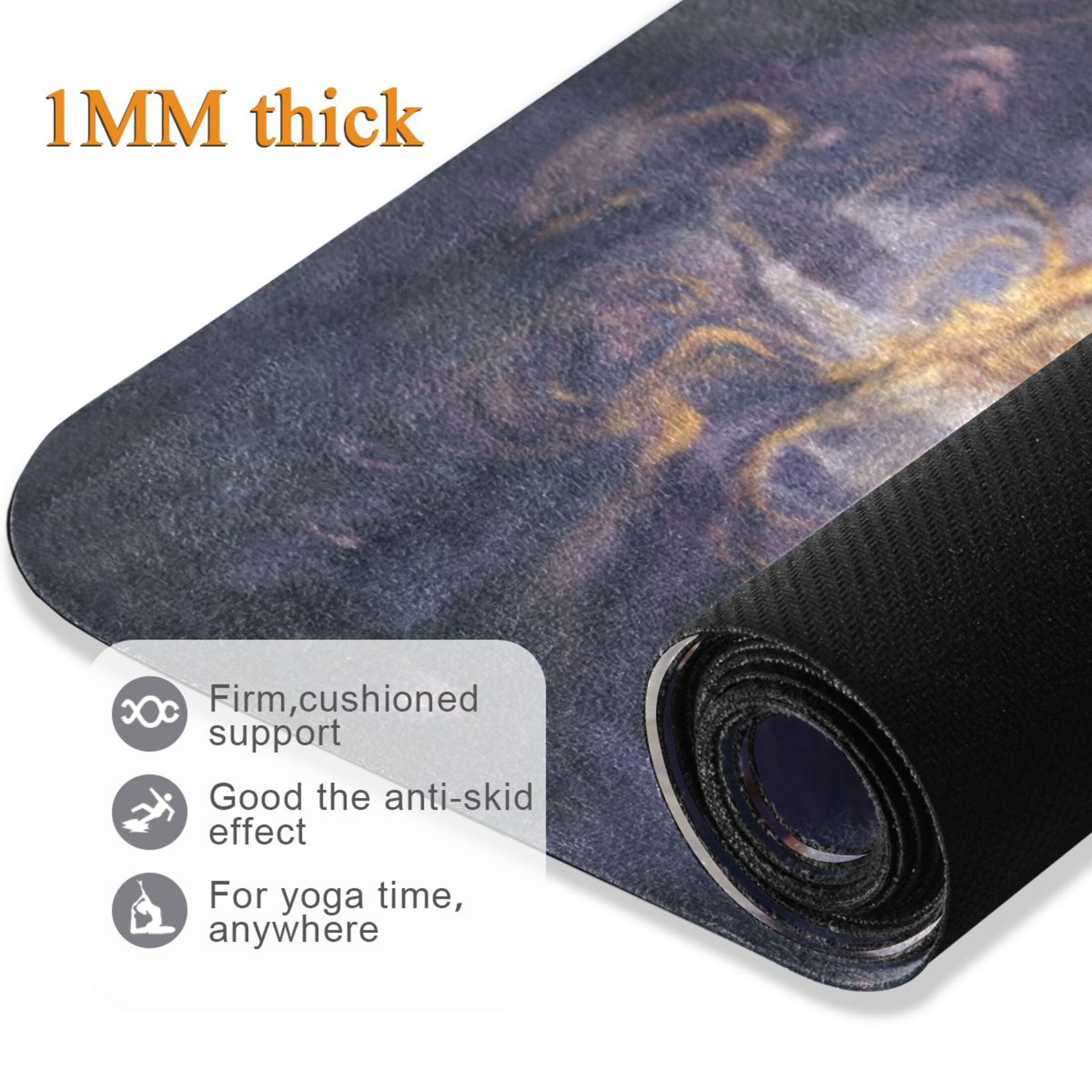 BZSMCE Yoga Mat Women Fitness Mat Serene Lotus Pattern