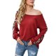 thumbnail image 2 of Blusa de manga larga,Blusa Blusa larga con hombros descubiertos y estampado de leopardo Tops casuales de manga larga para mujer Resultados impresionantes, 2 of 7