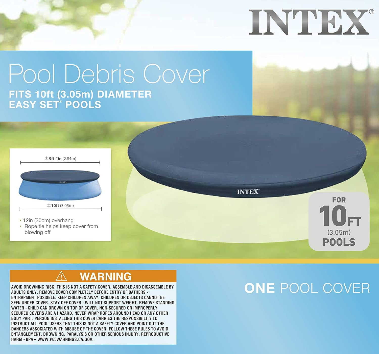 Intex 10-Foot Round Easy Set Pool Cover