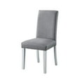 thumbnail image 3 of Acme Lanton Side Chair in Gray Linen Fabric and Antique White Indoor, 3 of 12