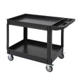thumbnail image 1 of Service Cart 2-Shelf, Storage Handle, 500 lbs Capacity, for Warehouse/Garage/Cleaning/Manufacturing，45"X25", 1 of 7