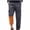 ☪304-Dark Gray, variant on Nuoqisi Mens Solid Elastic Waist Outdoor Hiking Fleece Lined Pockets Long Pants for Winter Cold Weather Mountain Climbing Snowy Trail Walking Camping Trip