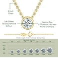 thumbnail image 3 of Dazzlingrock Collection IGI Certified 0.75 Carat (ctw) Round Lab Grown White Diamond Solitaire Filigree Bezel Set Pendant with 18 inch Gold Chain for Her in 10K Solid Yellow Gold, 3 of 4