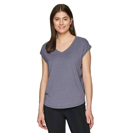 RBX Active Women's Short Sleeve High Low Soft V-Neck Tee