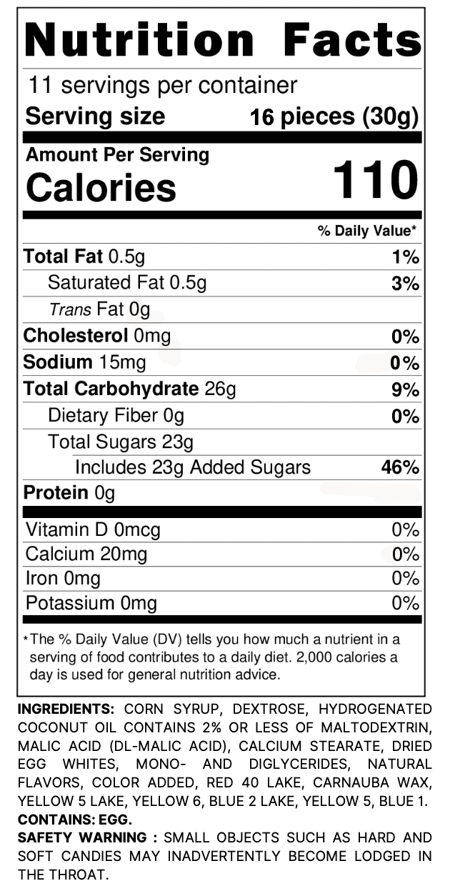 Chewy Spree Candy - Original Flavor 2 LB (32oz)