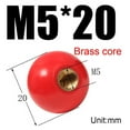thumbnail image 1 of Machine Tool Handle Ball Nuts Bakelite Ball Brass Core Handle Head Thread Ball Nut Knob Machine Tool Fastener Accessories M5-20Red, 1 of 8