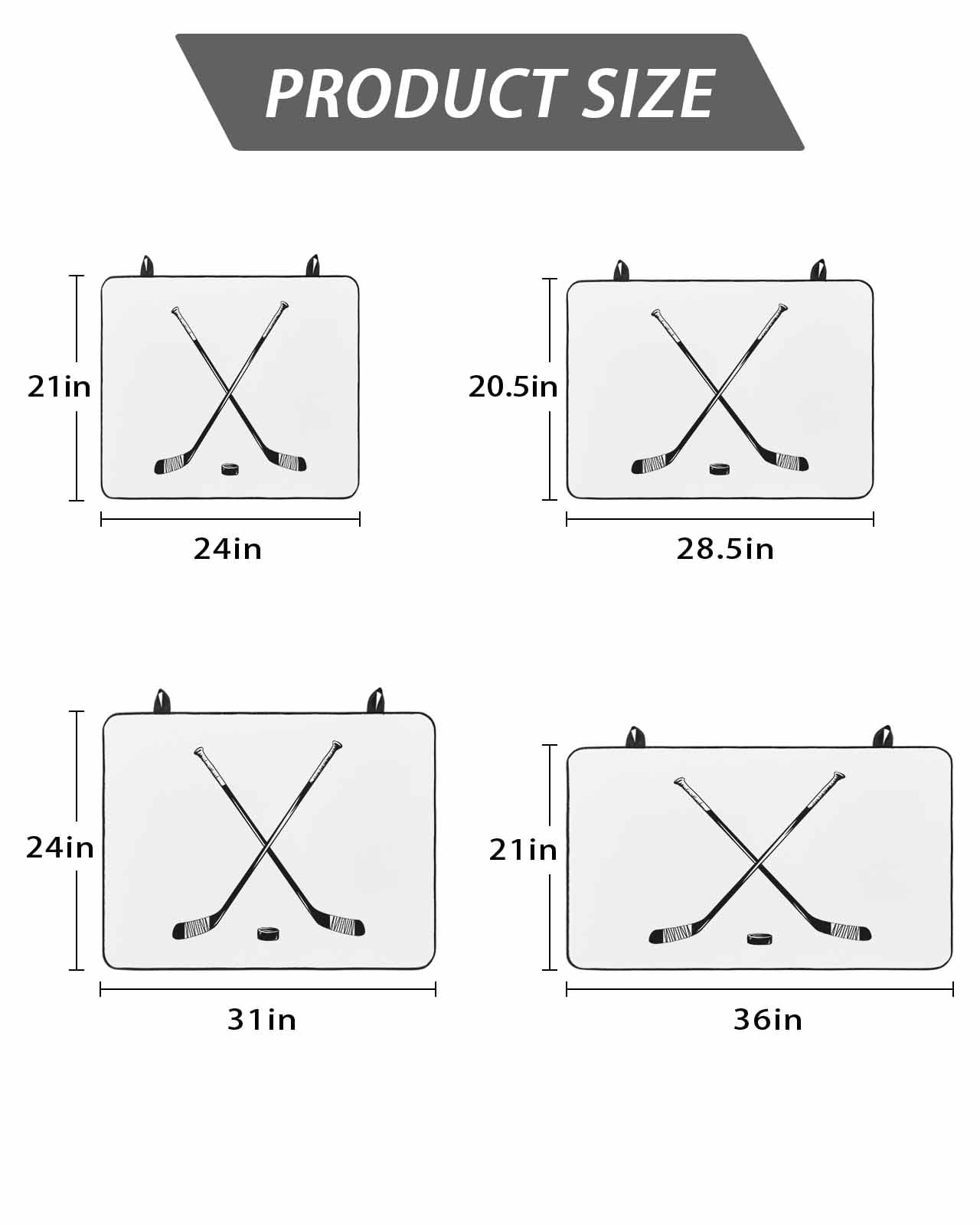 Stove Top Covers for Electric Stove, Ice Hockey Glass Stovetop Cover Protector, Modern Minimalist Ball Sports Game Art Induction Cooktop Protector Oven Mat for Kitchen Countertop 24"x21"
