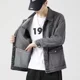 thumbnail image 3 of Abrigo vaquero para hombre, hombros anchos, chaqueta vaquera para hombre, ropa de hombre gris, marca, invierno 2024, moda, nuevo en Corea, entrega rápida, lavado G, 3 of 5