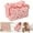 Pink, variant on Travel Accessories Toiletries Toiletry Bag Ruffled Cosmetic Storage Bag Portable Cosmetic Organizer Quilted Makeup Storage Bag for Girls Women Necessaire Weiweigg Pink