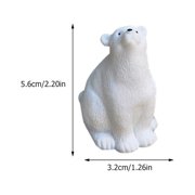 IBASETOY Resin Polar Bear Decorations, White, for Indoor and Outdoor Use, 9Pcs