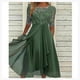 thumbnail image 3 of Vestido con apliques de encaje, vestidos de noche de manga corta a media pierna, vestido informal que combina con todo para boda, 3 of 5