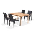 thumbnail image 2 of Urban Elements Manly Beach 5-Piece Teak Wood 100% FSC Rectangular Patio Dining Set. Seating Capacity: 4. Umbrella Hole: 2", 2 of 13