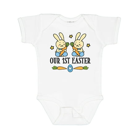 

Inktastic 1st Easter Twin Boys Bunny Gift Baby Boy Bodysuit