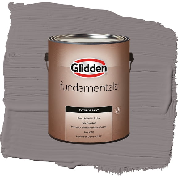 Glidden Fundamentals Pewter Mug / Gray, Flat Exterior Paint, 1 Gallon