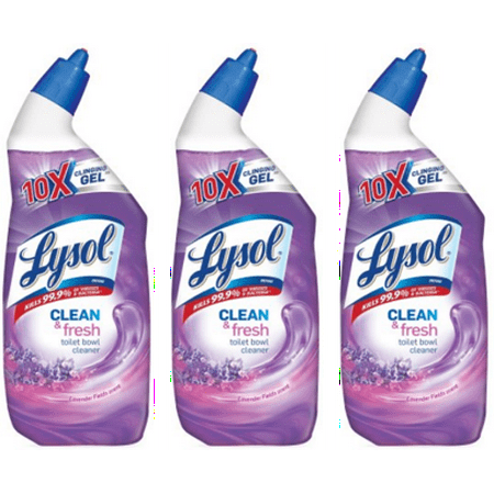 (3 pack) (3 Pack) Lysol Clean & Fresh Toilet Bowl Cleaner, Lavender Fields, 24oz
