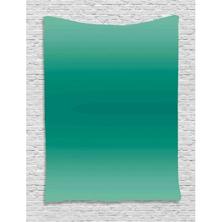 Teal Color Bedroom Ideas Ombre Tapestry, Ocean Sea Waves Inspired Light Teal Color Design for Room Decorations Digital Print, Wall Hanging for Bedroom Living Room Dorm Decor, 40W X 60L Inches, Teal, by Ambesonne ()