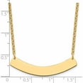 thumbnail image 3 of Ss/Gold Plated Ss/Gold-Plated Medium Polished Curved Blank Bar Necklace (18 X 36.97) Made In United States -Jewelry By Sweet Pea, 3 of 3