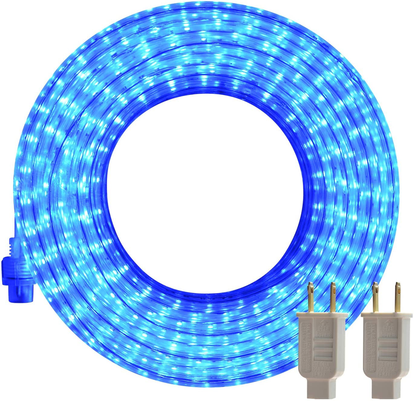 Water Resistant Blue 50ft Flat Flexible Light Strip Blue LED Rope Lights