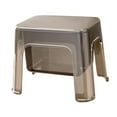 thumbnail image 1 of yuksok Clear Step Stool Bathroom Stool Storage Ottoman for Home Living Room Kitchen Gray, 1 of 9