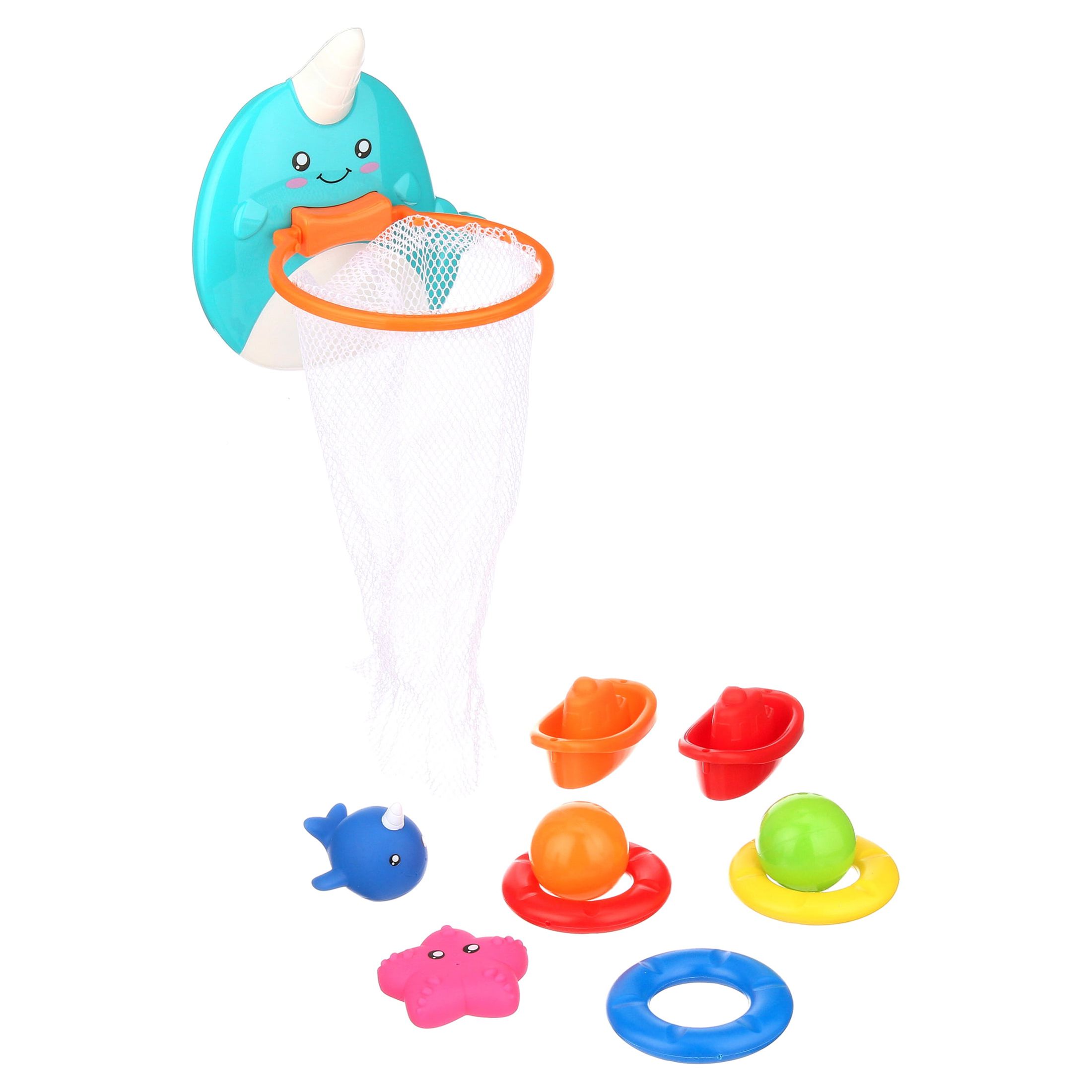 Spark. Create. Imagine. Bath Activity Toy Set, Narwhal Theme, 10 Pieces