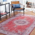 thumbnail image 4 of SAFAVIEH Tucson Jessica Traditional Machine Washable Area Rug, 5' x 8', Red/Beige, 4 of 14