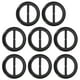 thumbnail image 1 of Uxcell 8 Pcs Clips de Corbata de T-Shirt, Clip de Anillo de Bufanda de Plástico, Anillos de Hebilla Atados a la Cintura, Hebillas Redondas de Moda para Mujeres en Negro, 1 of 7