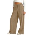 thumbnail image 2 of Women's Casual High-Waisted Wide-Leg Trousers with Smocked Waist and Loose Fit, 2 of 8