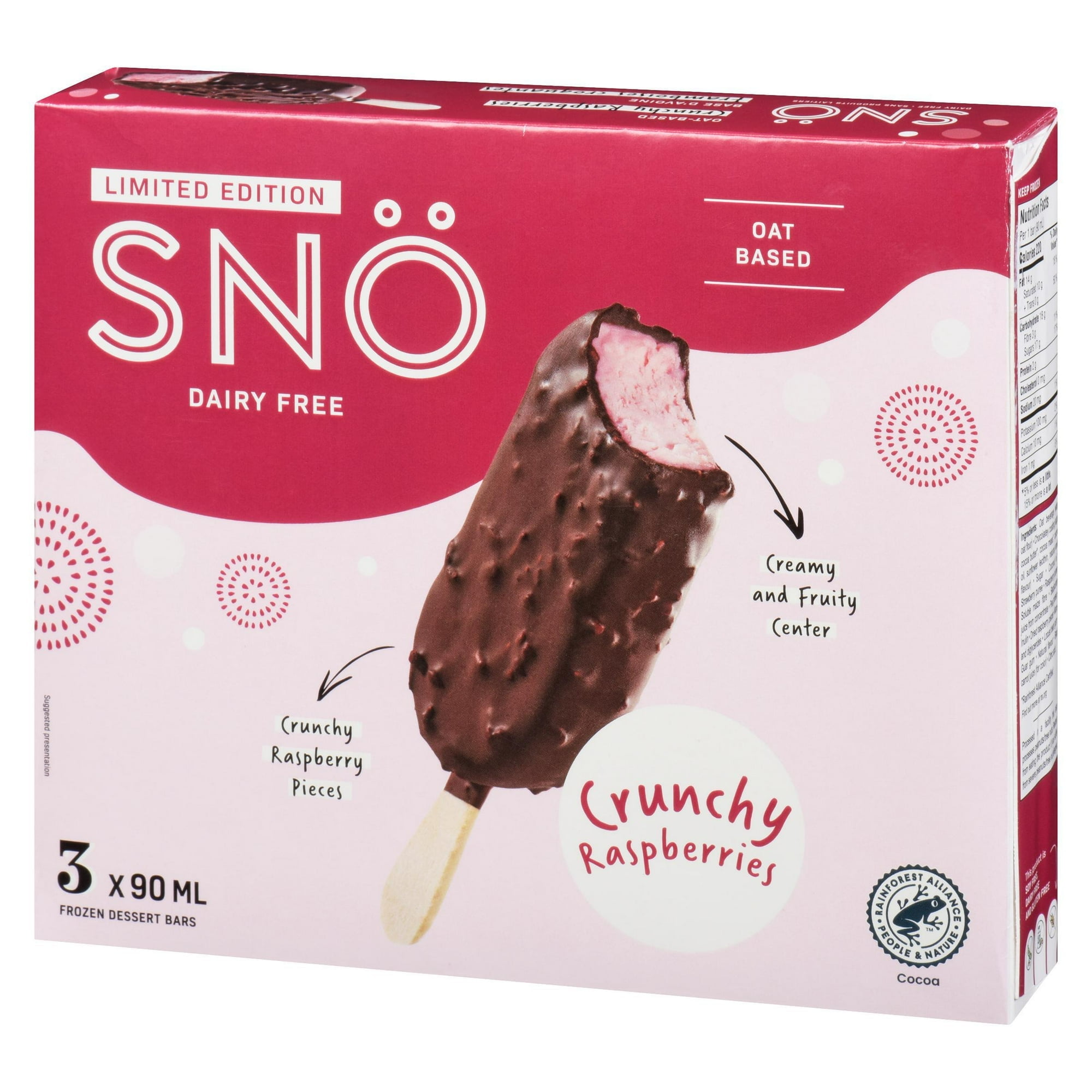 Snö Framboises croquantes barres à base de plantes