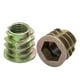 thumbnail image 1 of 40 piezas de insertos roscados para muebles, tuercas atornillables de aleación de zinc, conector de sujeción con llave hexagonal para muebles de madera, pino, contrachapado y tablero de fibra., 1 of 7