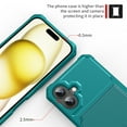 thumbnail image 4 of for iPhone 16 Wallet Case, RFID Blocking Card Holder Slot Kickstand Magnetic Button Closure Women Men Heavy Duty Shockproof Rugged Back Cover for iPhone 16, Green, 4 of 7