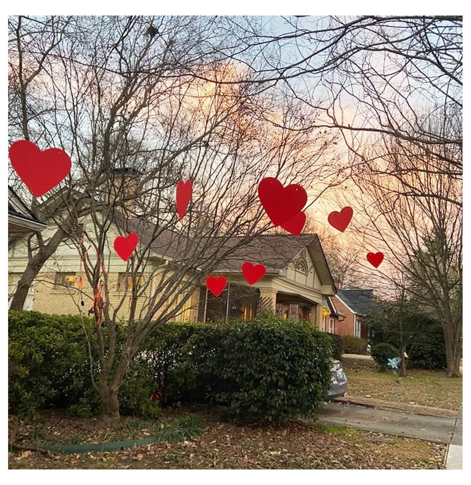 Valentine's Day Lawn Decorations - Outdoor Yard Signs Hanging Decor (14 Piece Set)