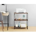 Whitmor Modern Industrial 3-Tier Shelf - Black with Woodgrain Laminate ...
