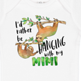 thumbnail image 4 of Inktastic Id Rather Be Hanging with My Mimi Cute Sloths Boys or Girls Baby Bodysuit, 4 of 5