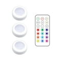 thumbnail image 1 of LED Closet Cabinet Lights Adjustable RGB Colorful Kitchen Wireless Lamps Sticky Sensor Battery Operated Plastic Night Light 3 Lights, 1 Remote, 1 of 8