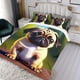 thumbnail image 3 of Pug Conjunto de sábanas temático, trío de piezas, cómodo y amigable con la piel, diseño único, regalo de decoración para el hogar para familiares, amigos y fans,135cm *200cm, 3 of 6