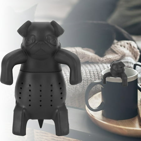 

Loose Tea Strainer Loose Leaf Tea Infusers Tea Infuser Silicone Tea Strainer Cute Cartoon Dog Shape Tea Filter Gadget Black Color For Housewife