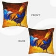 thumbnail image 3 of Kll Colorful Rooster Decorative Throw Pillow Covers Velvet Soft For Couch Sofa Bedroom Living Room Outdoor -18"X18", 3 of 8