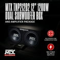 thumbnail image 5 of MTX 12" 1200W Dual Loaded Car Subwoofer Audio with Sub Box Amplifier, TNP212D2, 5 of 11