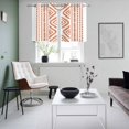 thumbnail image 5 of 2 Panels Kitchen Tier Curtains 39 Inch Length, Orange Boho Grommets Window Treatment Curtain, Vintage Southwestern Geometric Stripes Thermal Curtains Drapes for Living Room/Bathroom, 5 of 9