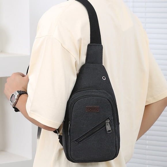 Kbndieu Chest Pack Strap Bag Backpack with Usb Hole with Headphone Hole Strap Backpack Hiking Backpack Multipurpose Chest Bag Home Essentials