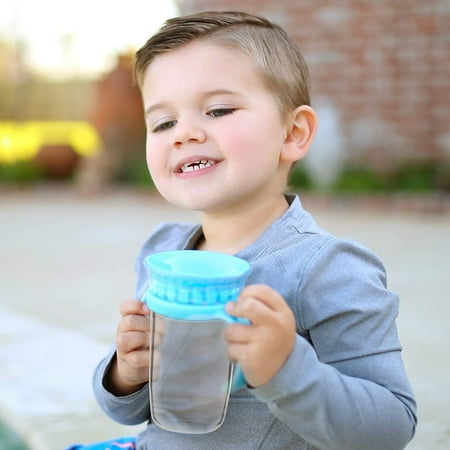 Luv N Care/NUBY Nuby 360 Edge 2 Stage Drinking Rim Cup with Removable Handles & hygienic Cover: 10 Oz/ 300 Ml, 12M+/ Colors Vary, Multi 10638