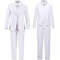 thumbnail image 2 of Boys Suit Set Formal Dress Shirt with BowTie Vest Pants Toddler Boy Tuxedo Suits, 2 of 12