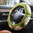 thumbnail image 4 of Crochet Steering Wheel Cover,Universal 14-15 inch Soft Steering Wheel Covers for Women＆ Men,Cute Pattern Non-Slip Sweat-Absorbent Car Covers for Vehicles,Sedans,Suvs (Purple), 4 of 8