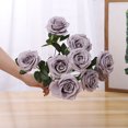 thumbnail image 4 of Fundaslor de rosa artificial falsa flor falsa floral boda ramo de mesa decoración del hogar Eigraketly JJ20557-11, 4 of 4