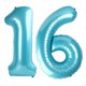 thumbnail image 1 of Balloon Kelfuoya - Lámina de mylar (40 cm), color azul claro, número 16, 1 of 4