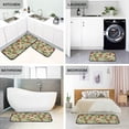 thumbnail image 5 of Red Strawberry Kitchen Mats Anti Fatigue 2 Pieces, Ultra Absorbent Strawberries and Ladybirds Kitchen Rugs Set of 2 Washable, Large Cushioned Non Slip Kitchen Mats for Standing, Green, 5 of 6