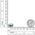 thumbnail image 3 of Gem Stone King 10K White Gold Persian Blue Moissanite Green Nano Emerald and White Lab Grown Diamond 3 Stone Engagement Ring for Women (2.22 Cttw, Gemstone Birthstone, Size 6), 3 of 5