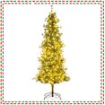 thumbnail image 2 of Costway 8 FT Artificial Christmas Tree with 702 Branch Tips, 36 Pine Cones & 400 LED Lights, 2 of 10